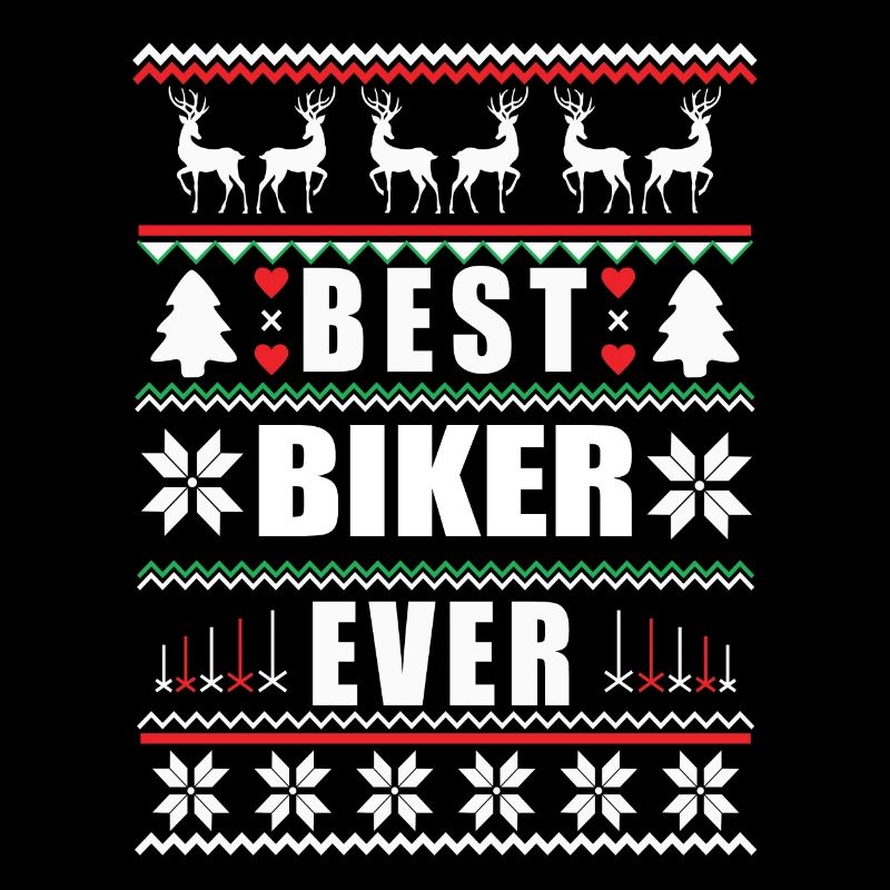 Funny Ugly Christmas Best Biker Ever