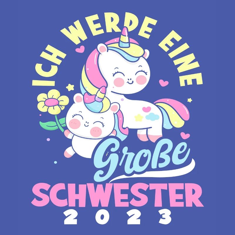 Süßes Ich Werde Große Schwester 2023 Einhörner