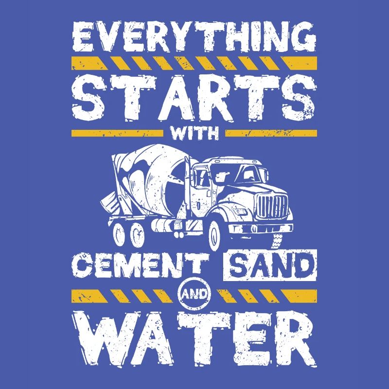 Tout commence avec du sable de ciment et de l’eau
