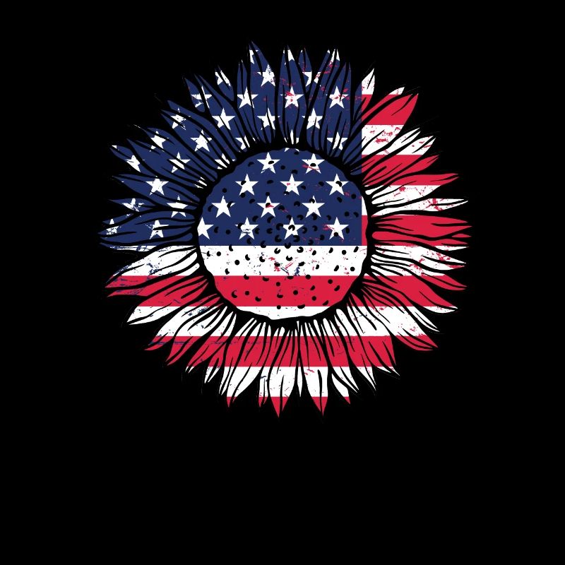 Drapeau des États-Unis De tournesol