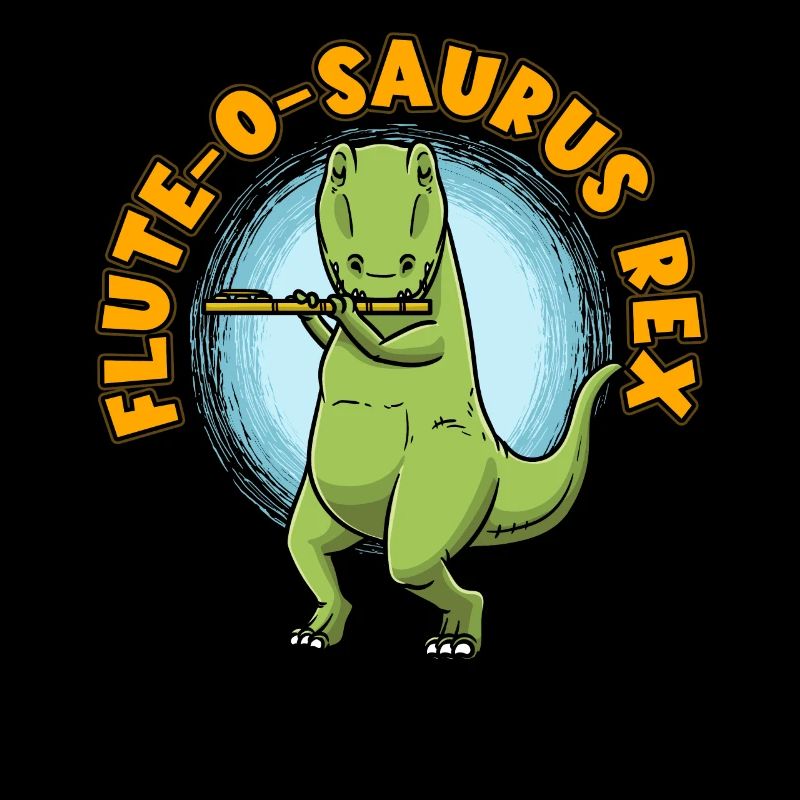 Flute-o-saurus Rex T-Rex Dinosaurier Querflöte