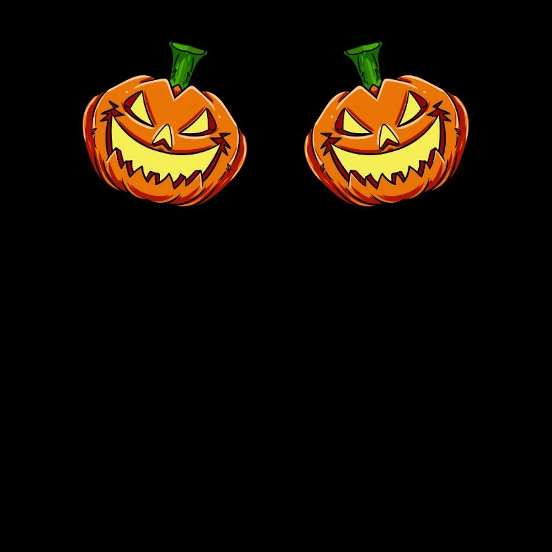 Two scary pumpkins Halloween