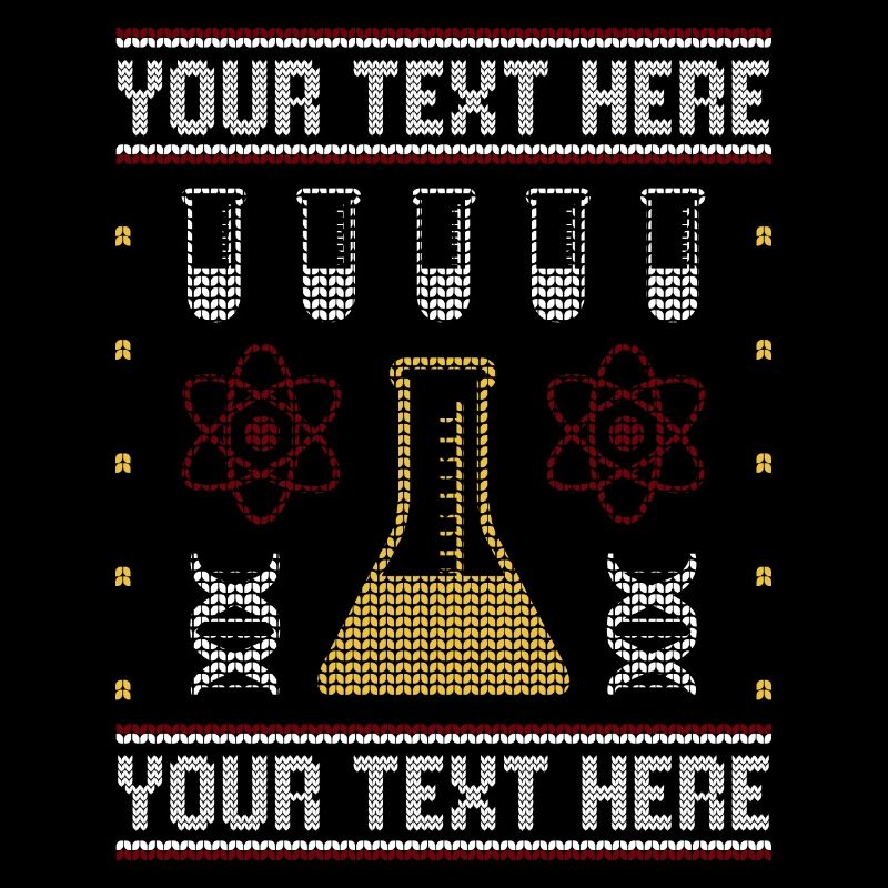 Custom Science Custom Hässlicher Weihnachtspullover
