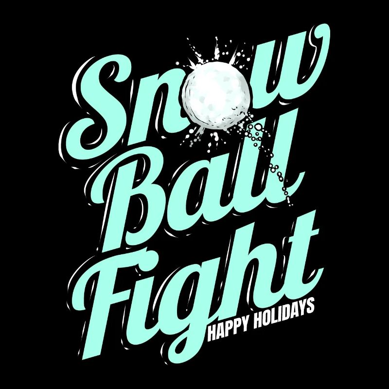 Bataille de boules de neige Joyeuses Fêtes à Noël