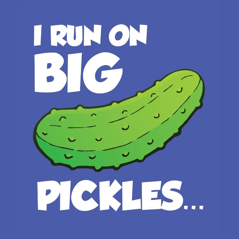 Je cours sur de gros cornichons