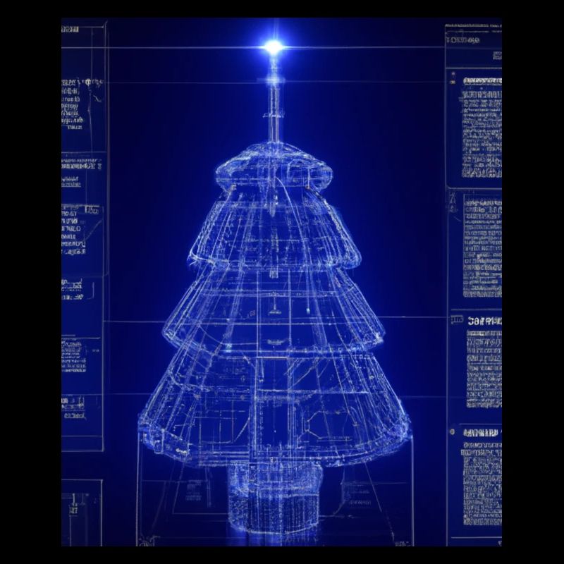 Christmas Christmas Tree Schematic Blueprint