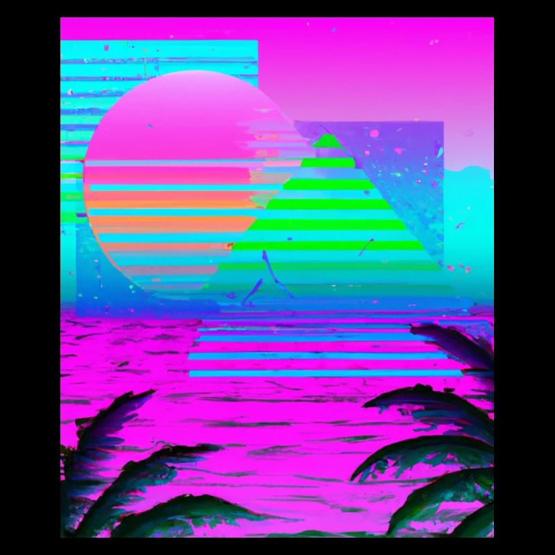 Synthwave Sun Hawaii Vaporwave Esthétique