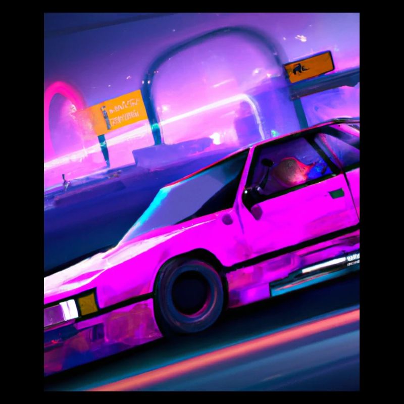 Vaporwave Esthétique Synthwave Car
