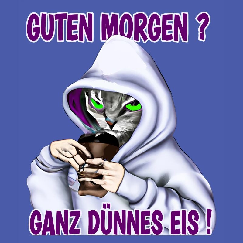Ganz Dünnes Eis Morgenmuffel Katze Kaffee