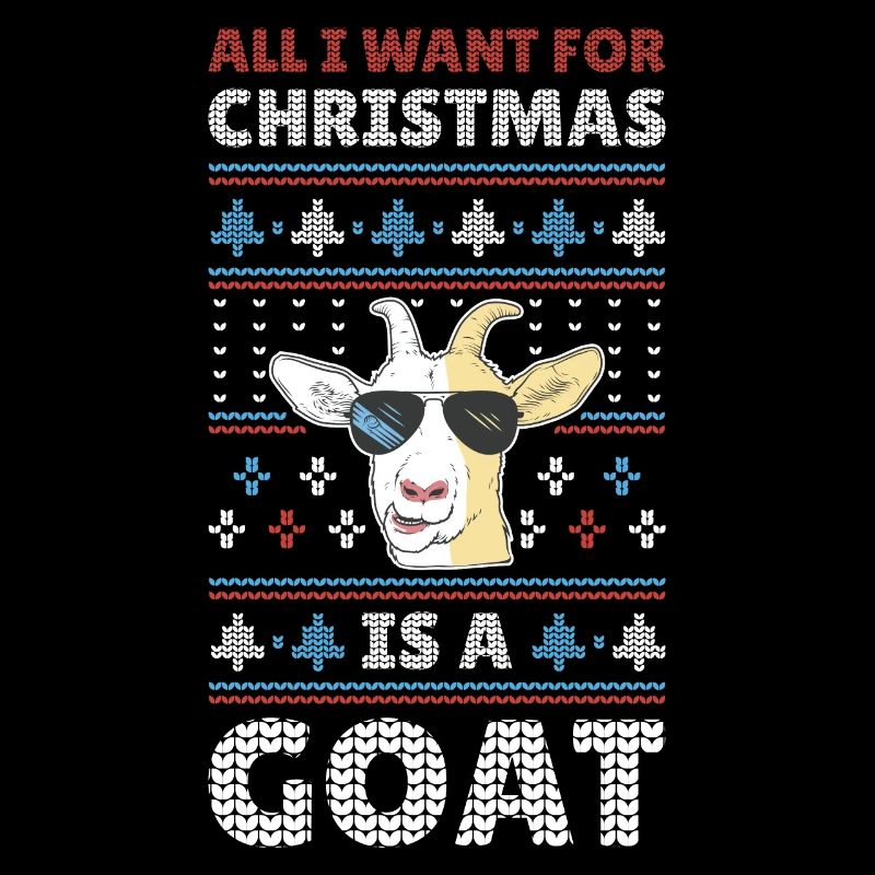 Cadeau de pull de Noël moche de chèvre de chèvre