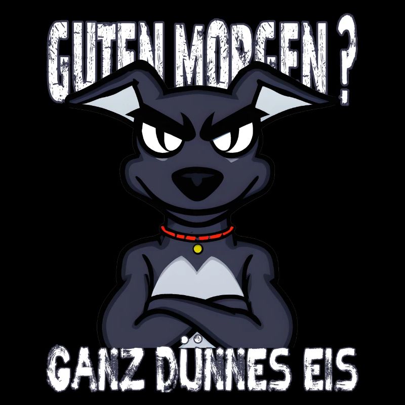 Ganz Dünnes Eis Morgenmuffel Hund Kaffee