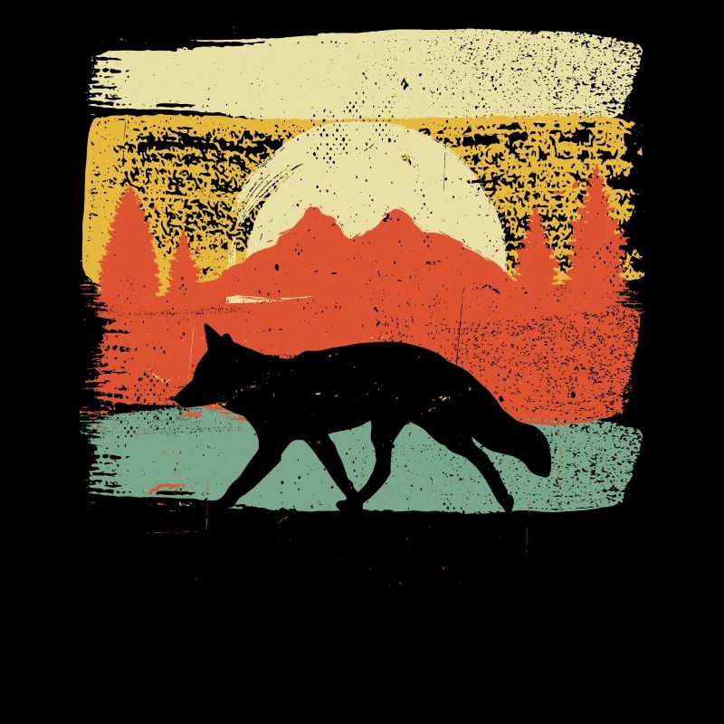 Vintage Fox Retro Hunter Hunter Wildlife