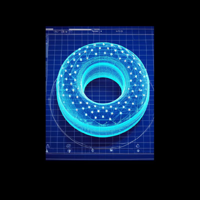 Donut Blueprint Pastry Chef Cake Baking