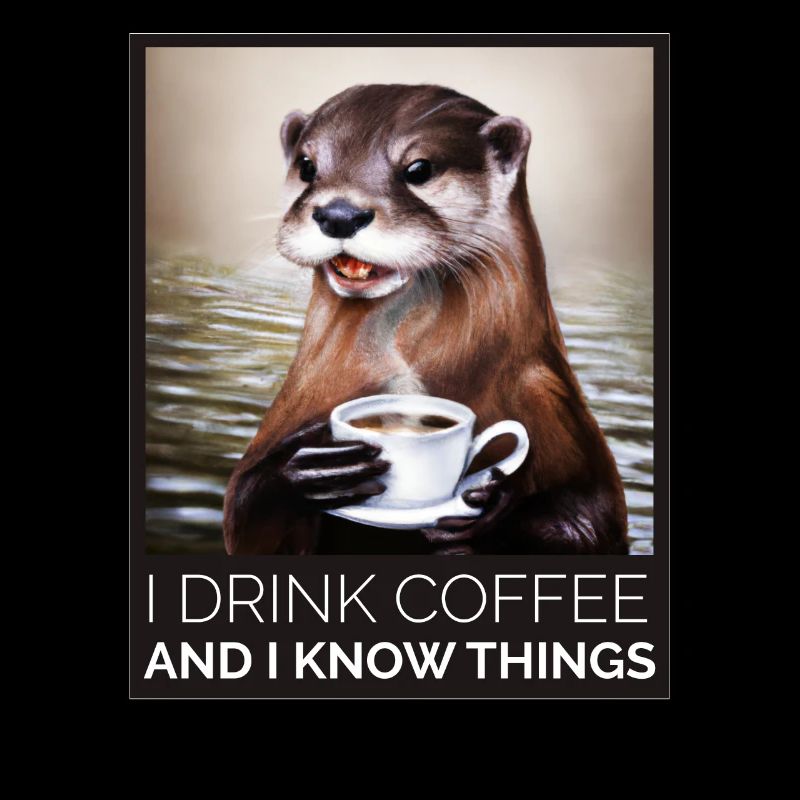 Otter I drink coffee and know