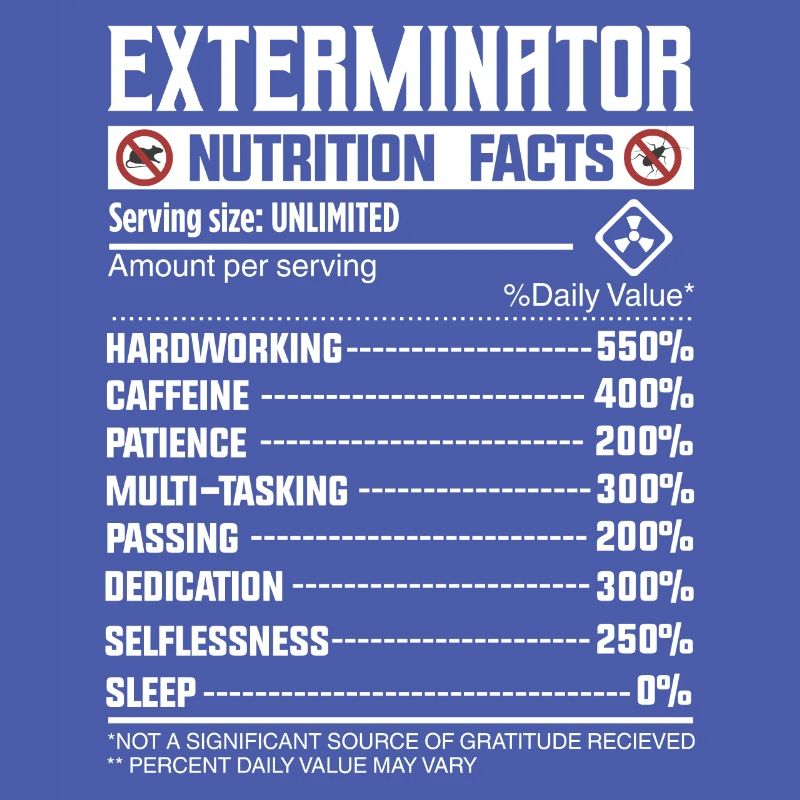 Exterminator Nutrion Facts - Schädlingsbekämpfung