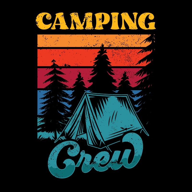 Équipe de camping Camp Camping Camper Camping