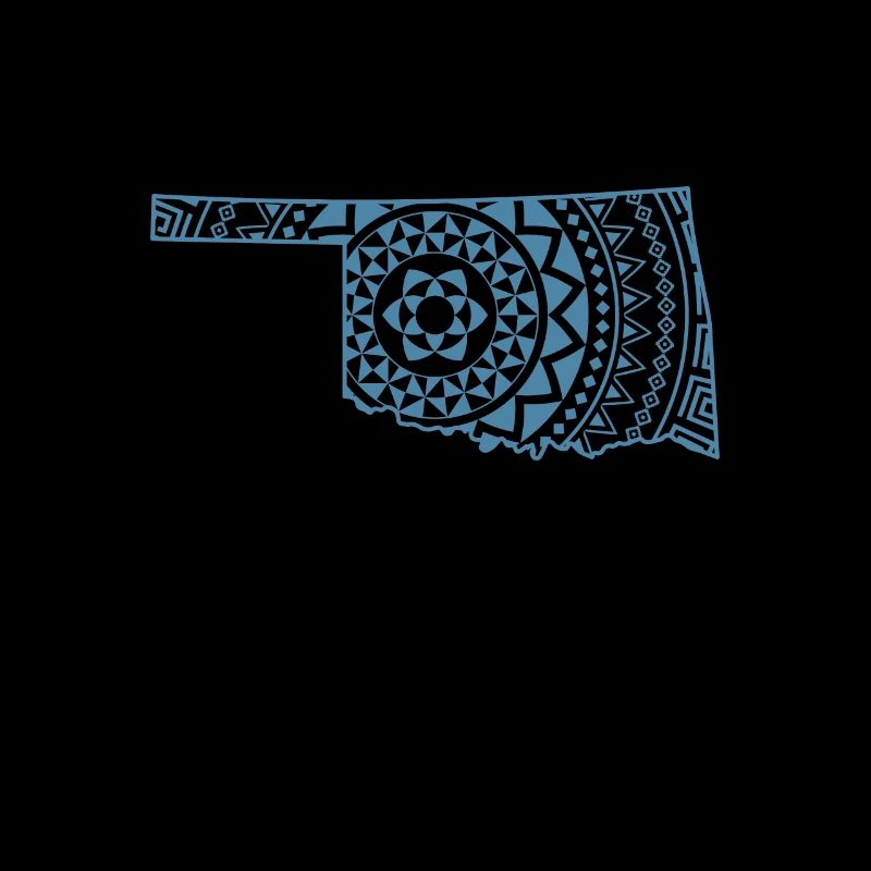 Oklahoma pattern in map outline USA America