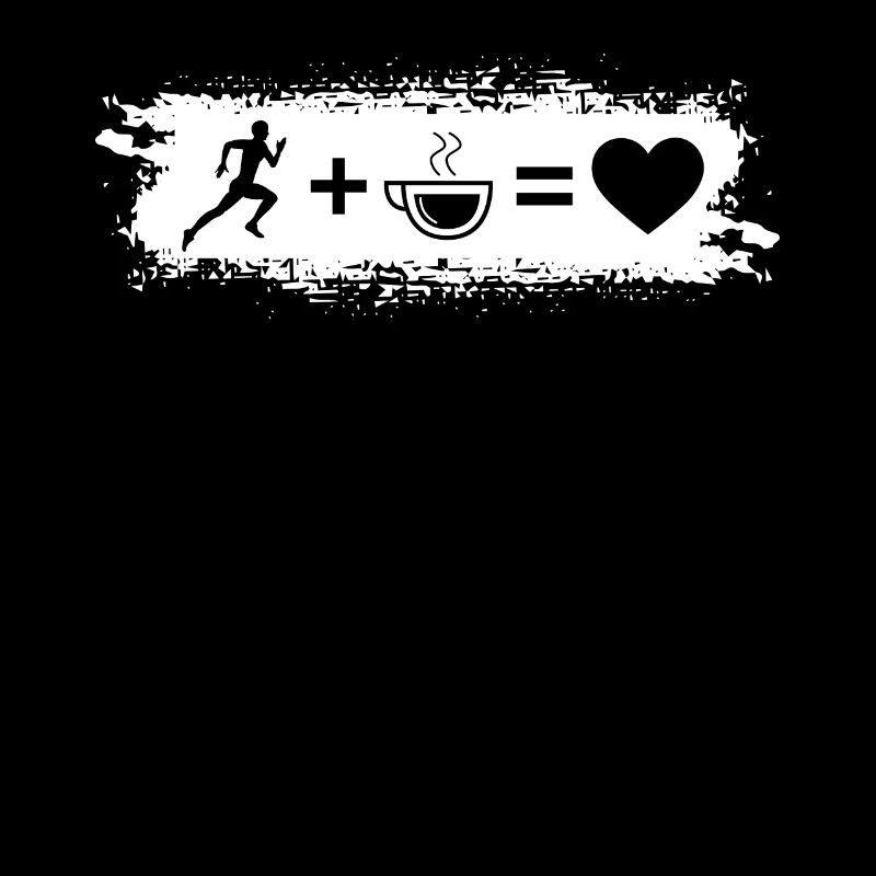 Grunge Rectangle - Coeur - Café - Course à pied -