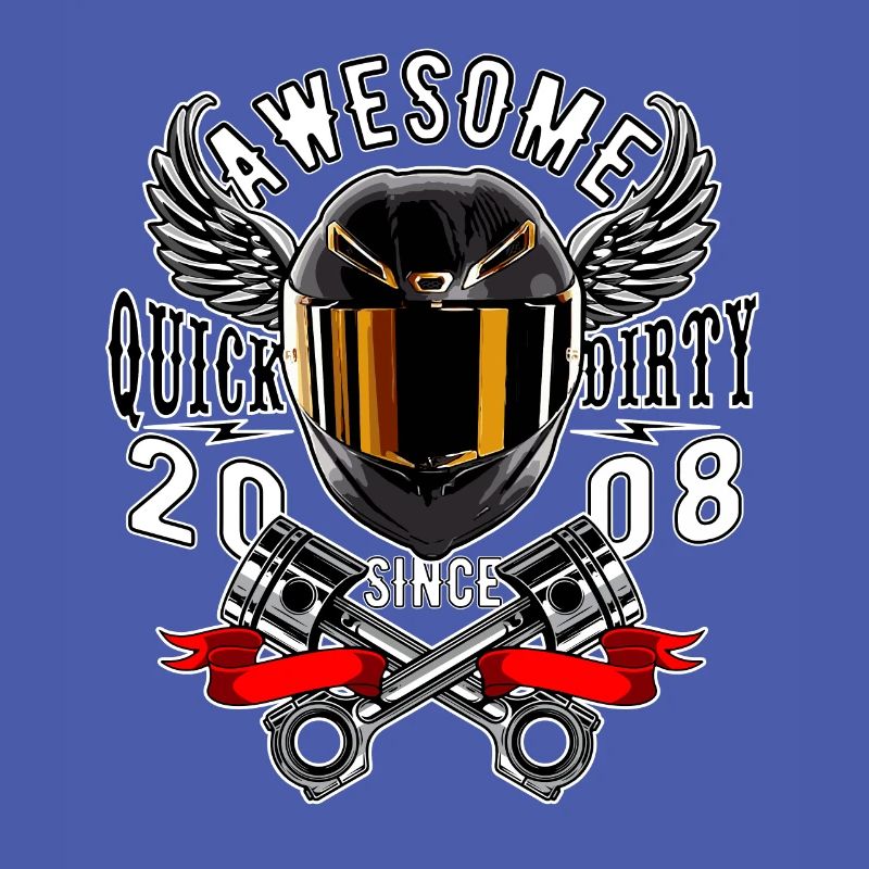 Awesome since 2008, Biker Geburtstag