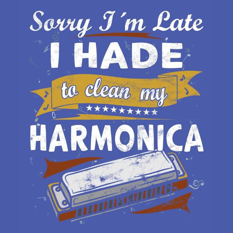 Funny vintage harmonica instrument