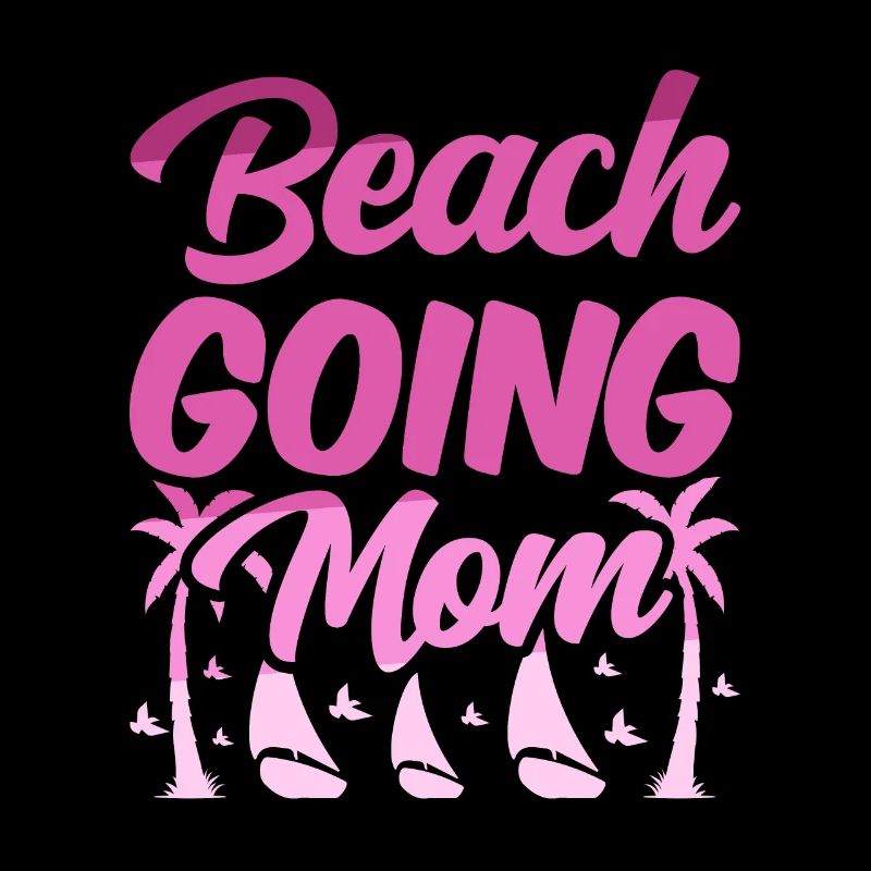 Visite de plage mère vacances à la plage