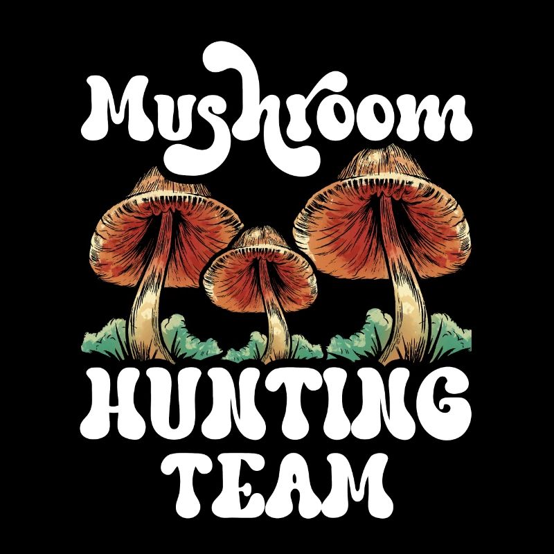 Équipe de cueilleurs de champignons Cueilleurs de champignons Cueillette de champignons