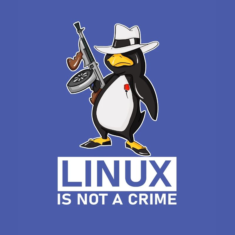 Linux is Not A Crime Linux Tux Penguin
