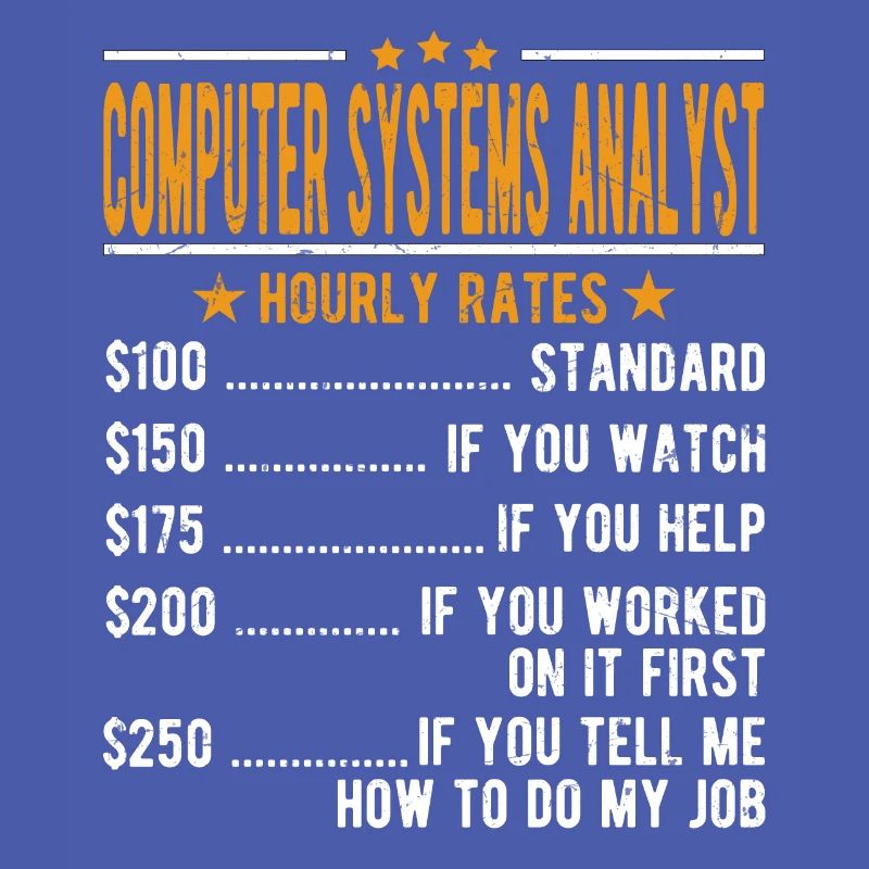 Analyste de systèmes informatiques Salaire horaire