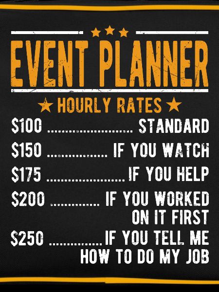 Event planner hourly wage