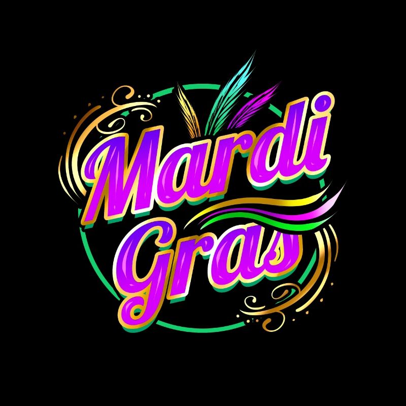 Lettering Logo For Mardi Gras