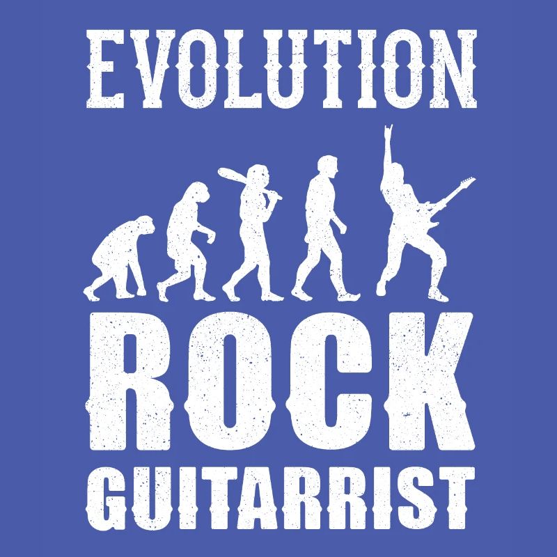 Human Evolution Guitar Band Retro Vintage