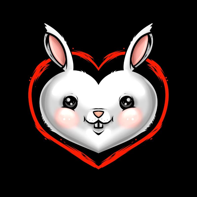Sweet Easter Rabbit Heart On Easter