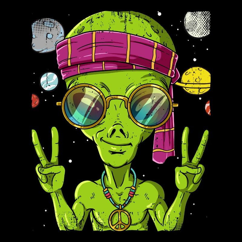 Space Alien Hippie Psychédélique