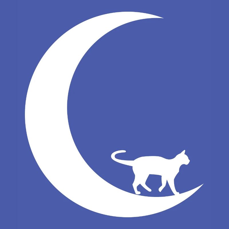 Crescent Moon - Cat -