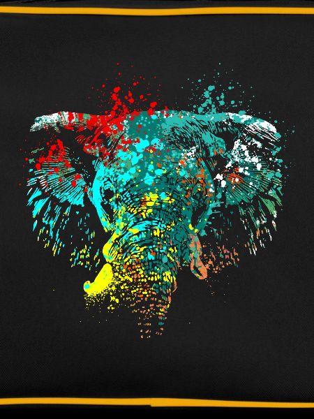 Splash Art Elephant Head
