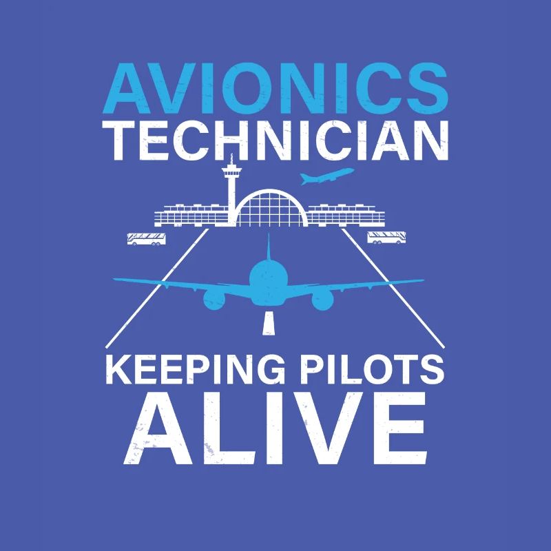 Lustiger Avioniktechniker, der den Piloten am