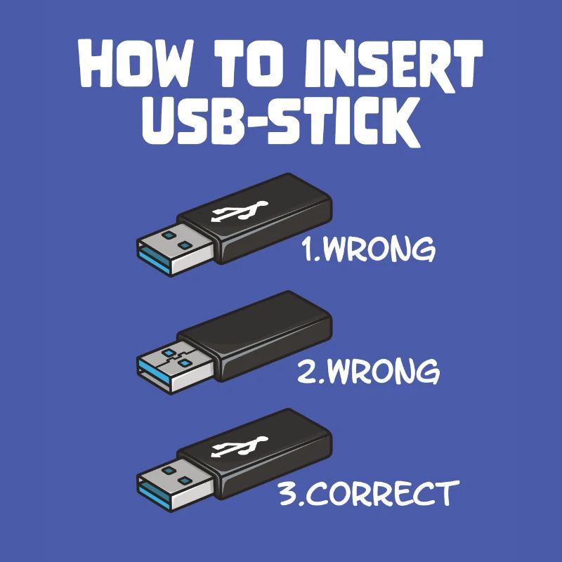 How To Insert USB Stick Funny Programmer Meme