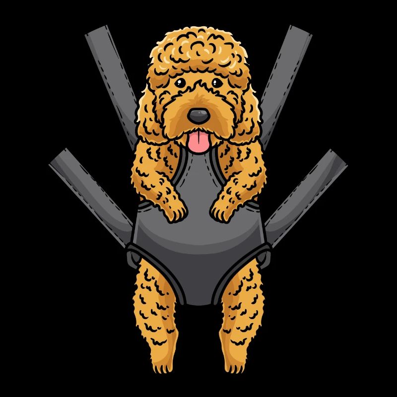 Chien Kawaii Cockapoo dans le porte-bébé