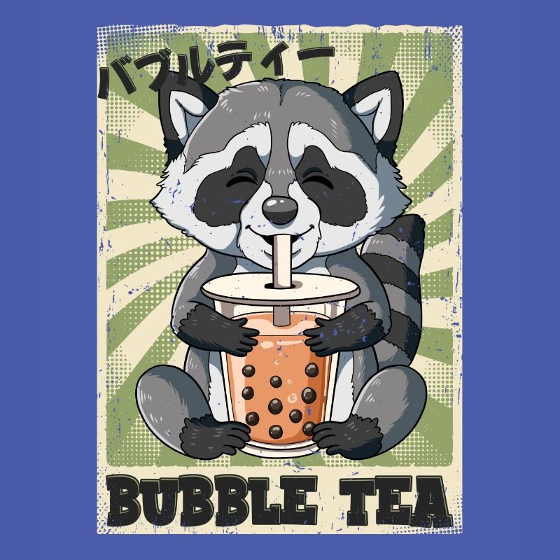 Boba Tea Waschbär Bubble Tea
