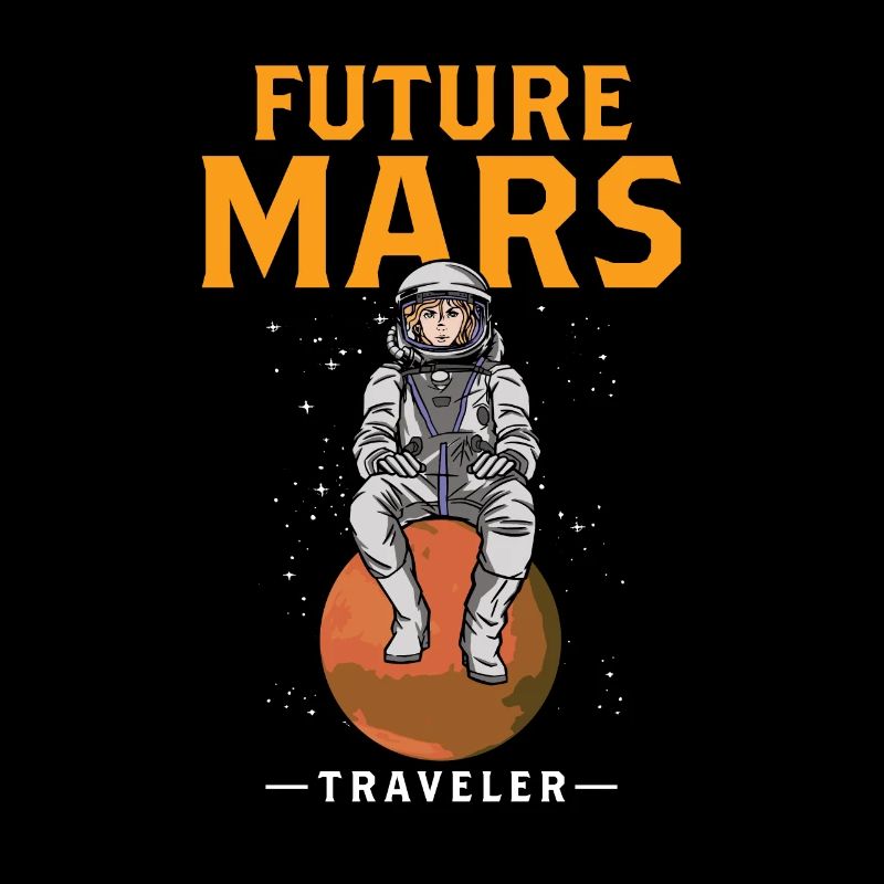 Futur astronaute de Mars Traveler Planet