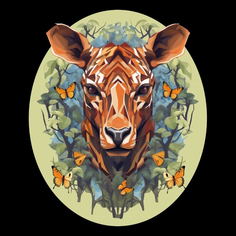 Polygon Art Deer Boho