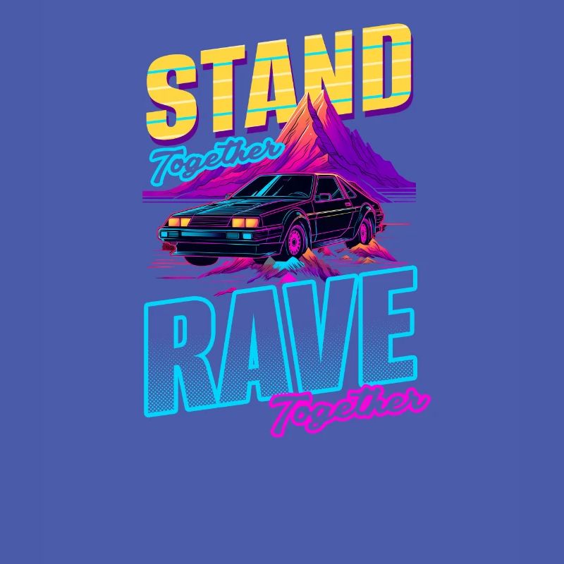 Edm Rave Stand Rave Together Synthwave
