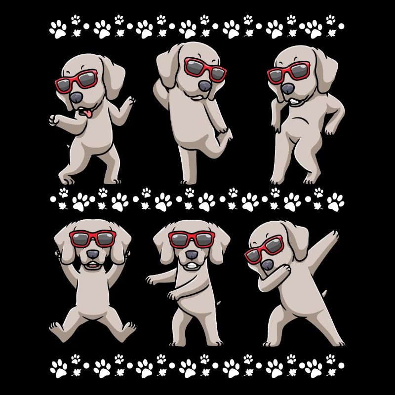 Weimaraner dog dancing with sunglasses