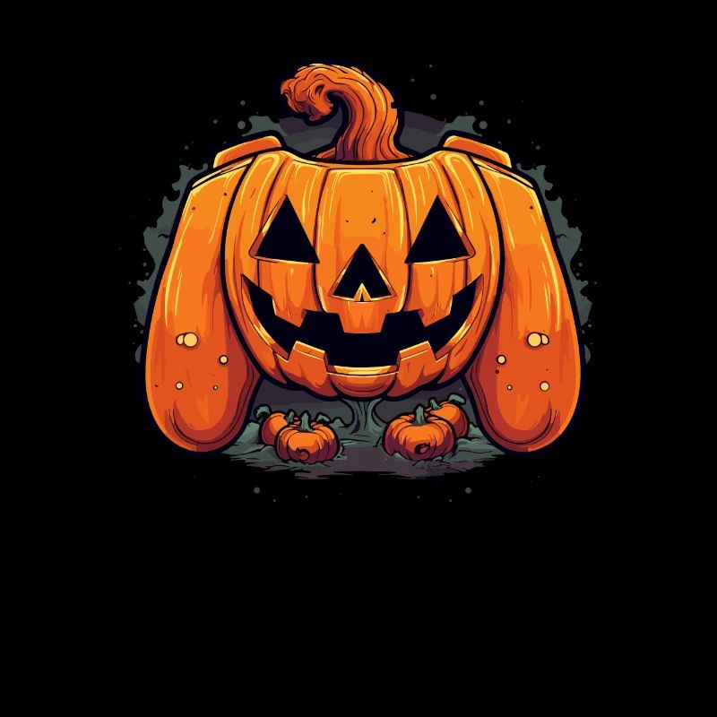 Pumpkin Controller Video Games Halloween Gamer