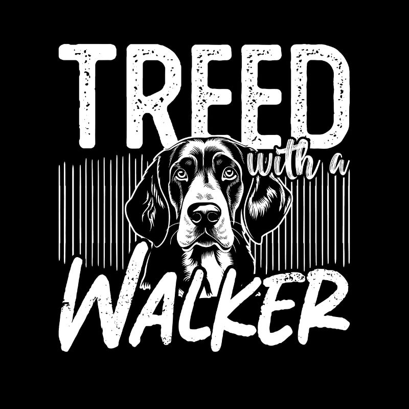 Coonhound Treed avec un Walker Bluetick Coonhound