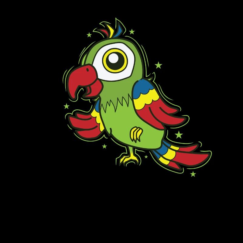 Parrot standing on a bird