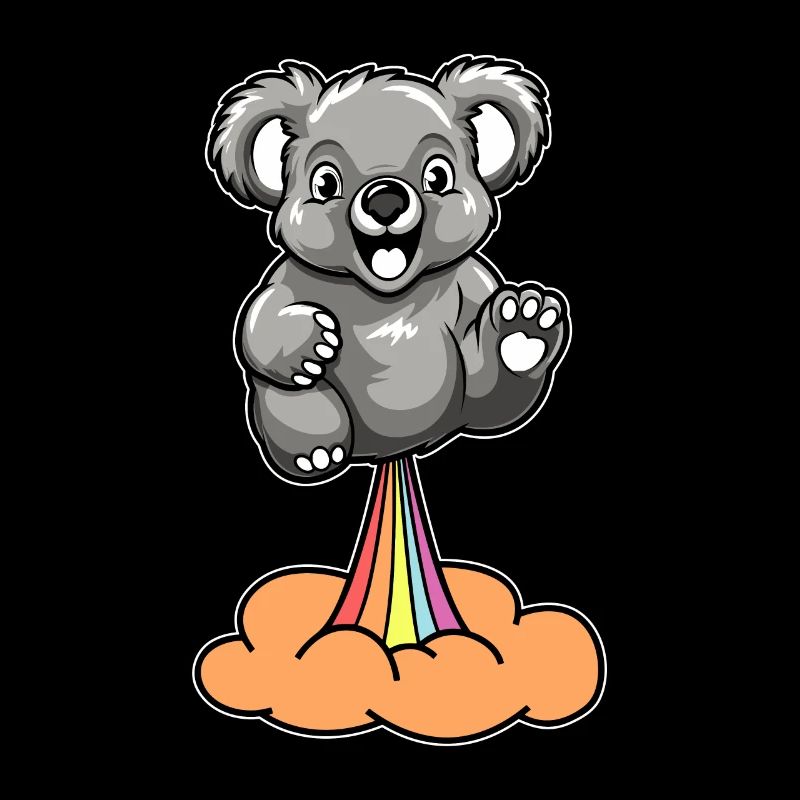 Koala Bear Funny Rainbow Fart
