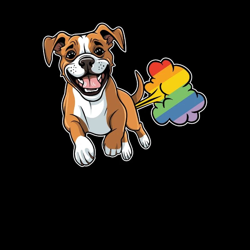 Boxer Hund Deutscher Boxer Regenbogen