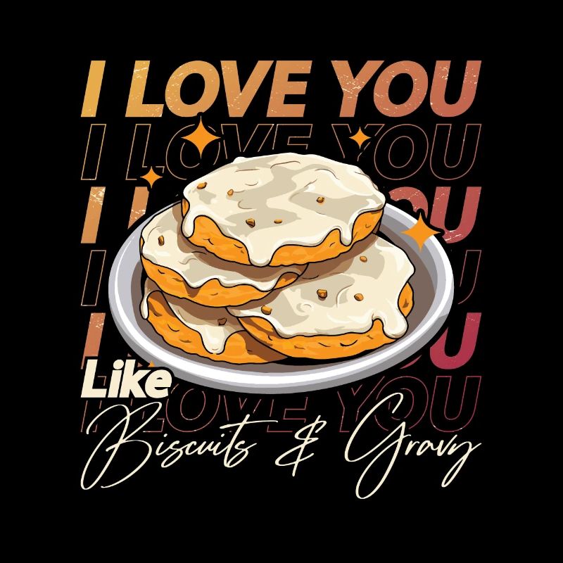 Biscuits Et Sauce Je T’aime Comme la Nourriture Du Sud
