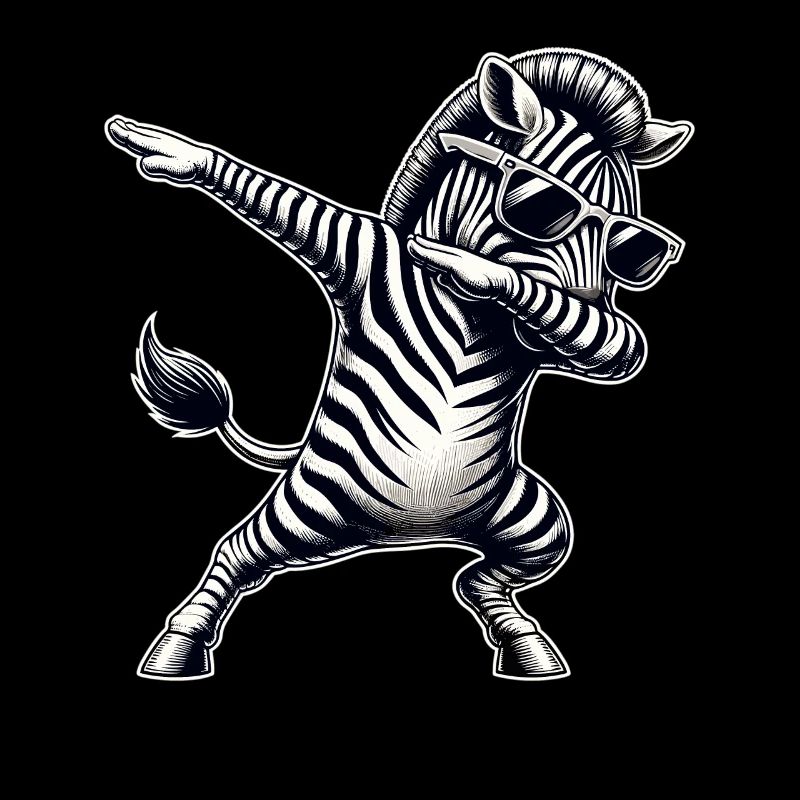 Cooles Zebra Dabbing Tanz Move Zebra